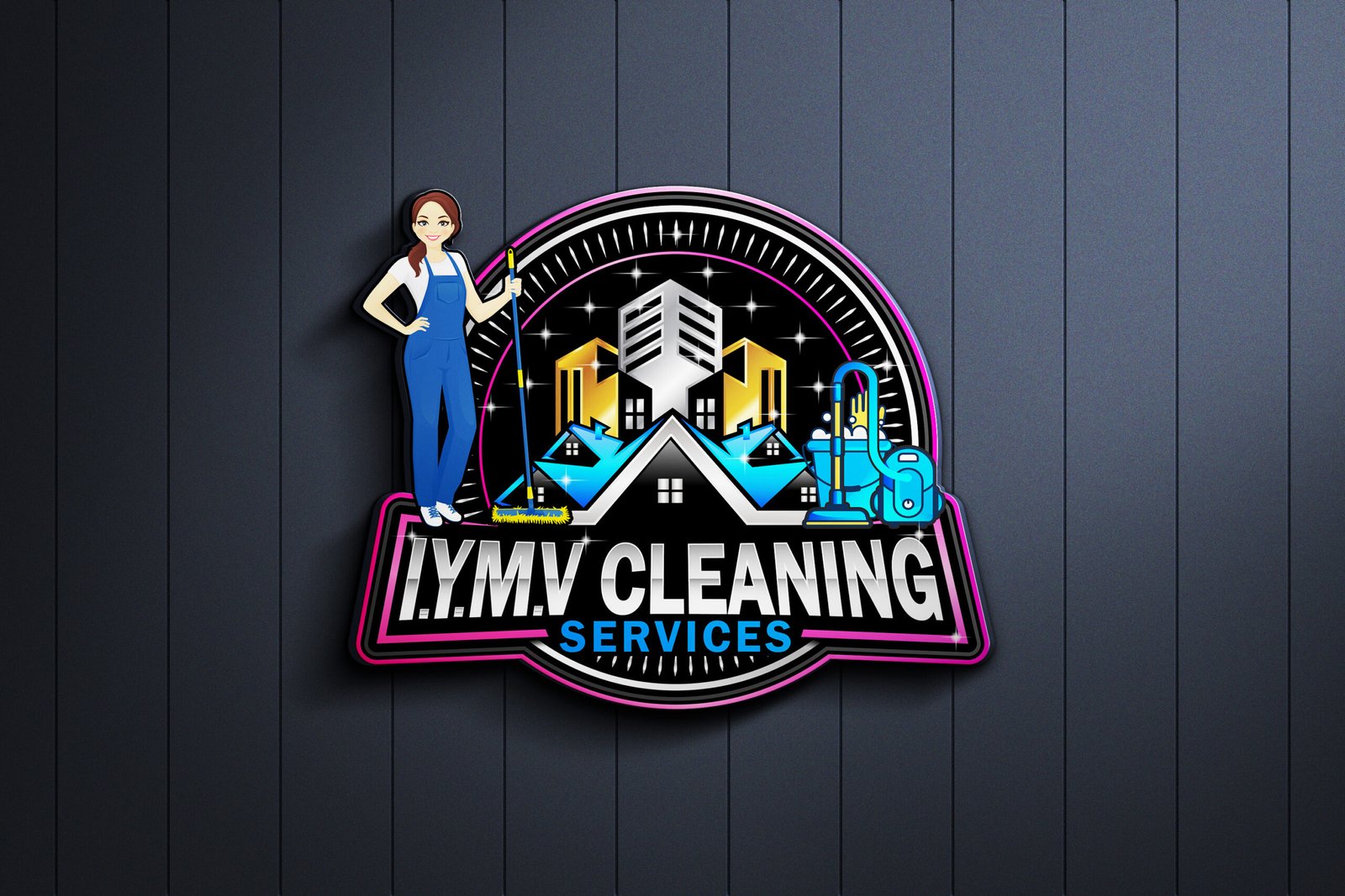 Effects IYMV Cleaning Services Logo Design